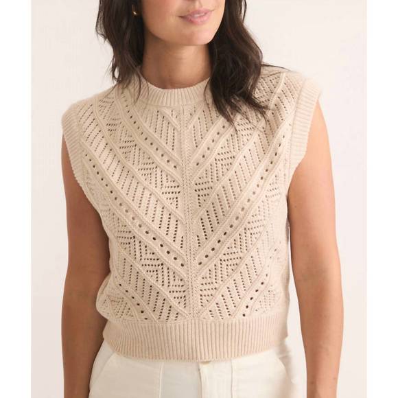 MARINE LAYER Jackets & Blazers - NEW MARINE LAYER brooke sweater vest in oatmeal